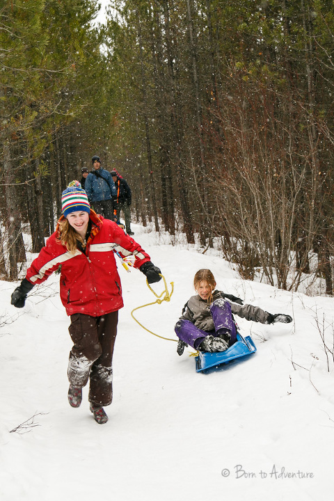 Kids Sledding