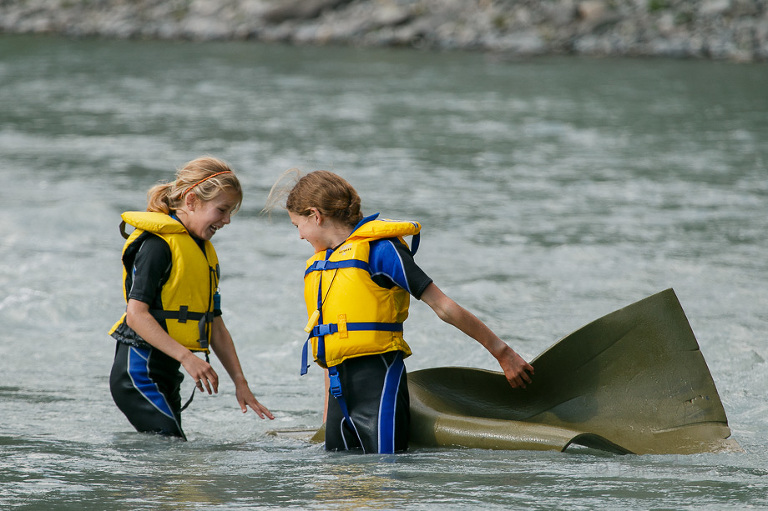 Floating on air mattress