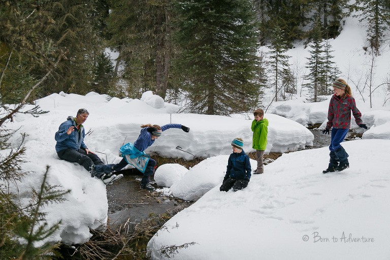 kids jumping the creek