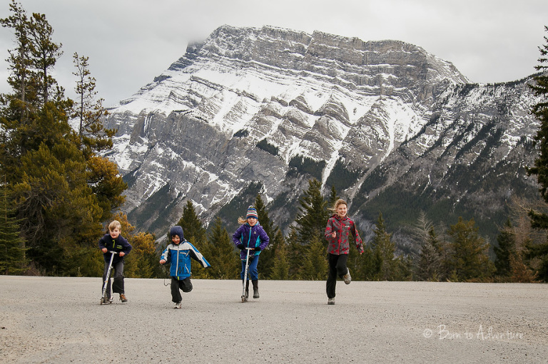 Scootering in Banff