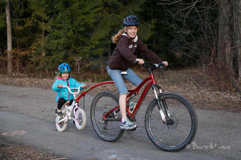 biking with trailgator
