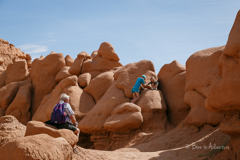 Child climbing at Goblin State Park