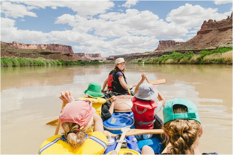 Family Canoeing Green River Utah