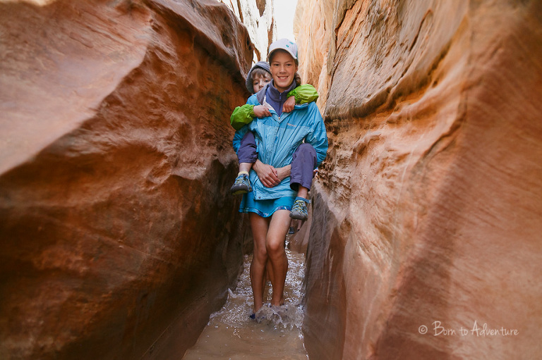 kids Hiking Little Wild Horse Canyon