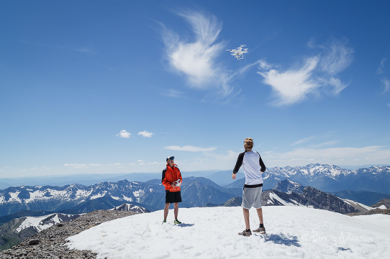Summit of Three Sisters Fernie with Drone