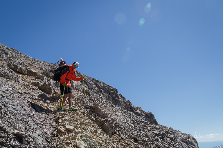Scrambling down Three Sisters