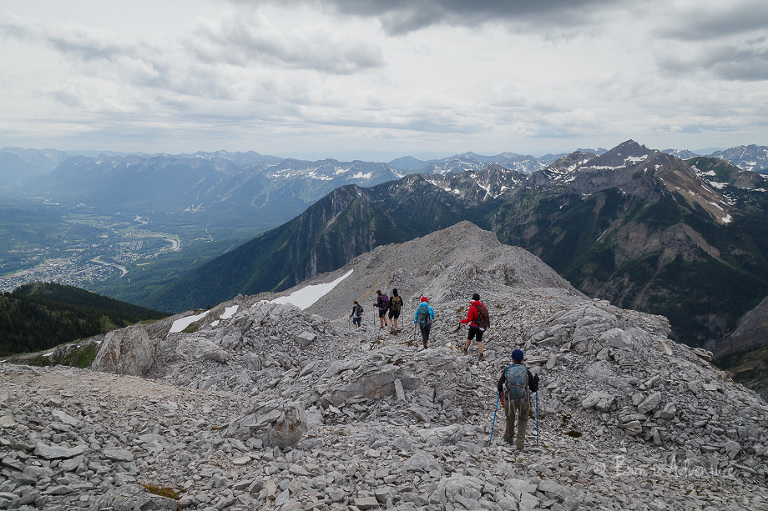 Hiking down Mt Proctor Fernie