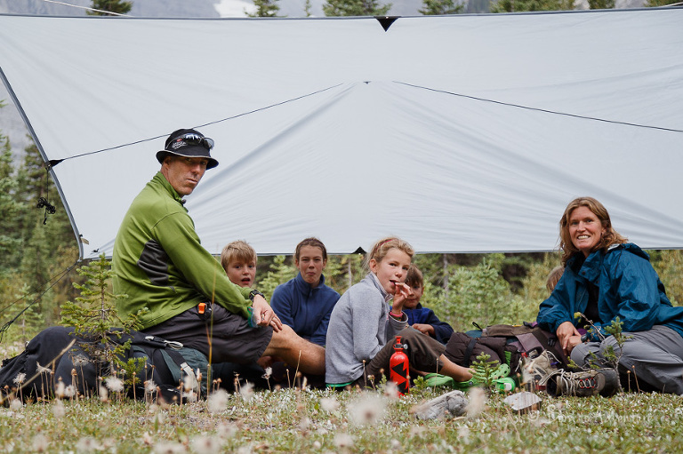 hanging out under the tarp