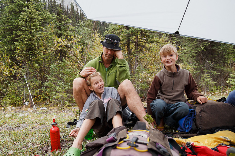 family time under the tarp
