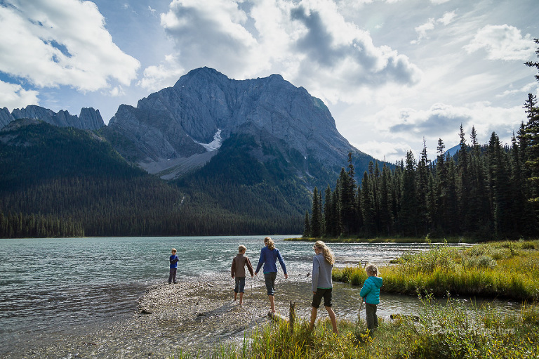 kids playing in Lower Elk Lake