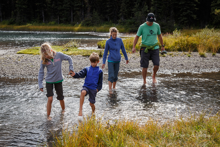 kids playing in Lower Elk Lake