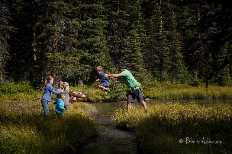 kids playing in Lower Elk Lake