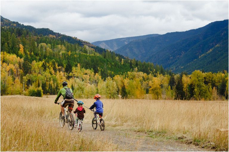 Biking with kids in Fernie