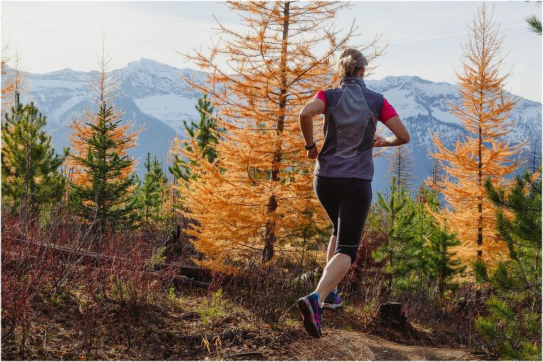 Trail running uprooted Fernie