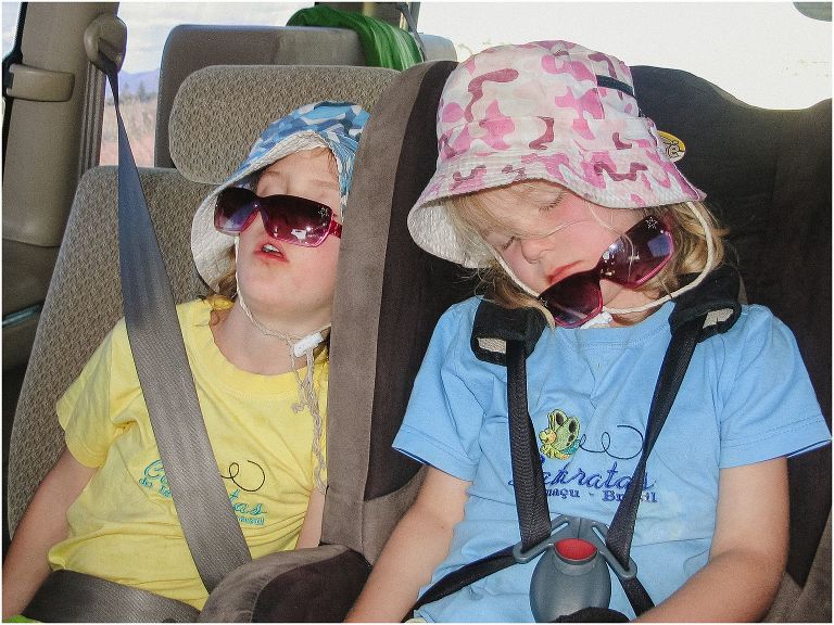 naptime on road trip