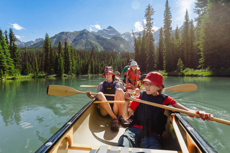 Family Canoeing Elk River