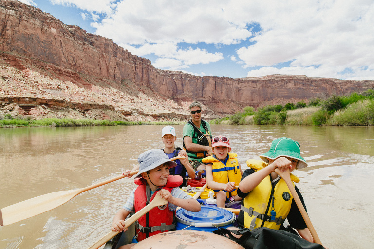 Family Canoeing Green River Utah