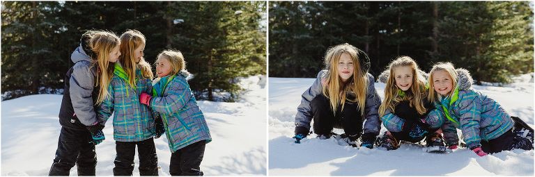 sisters snowshoeing in Fernie