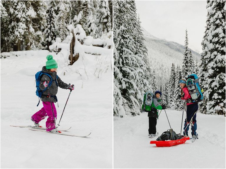 Packing gear into Wheeler Hut