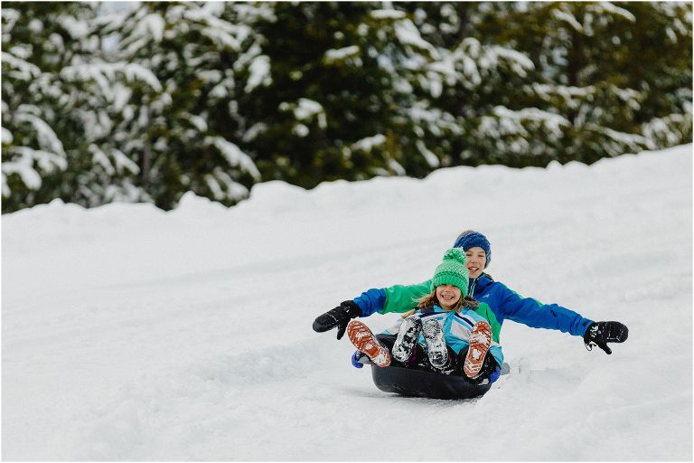 Fernie Tobogganing with kids