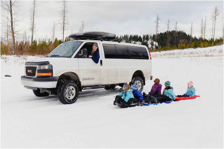 Fernie Tobogganing with kids