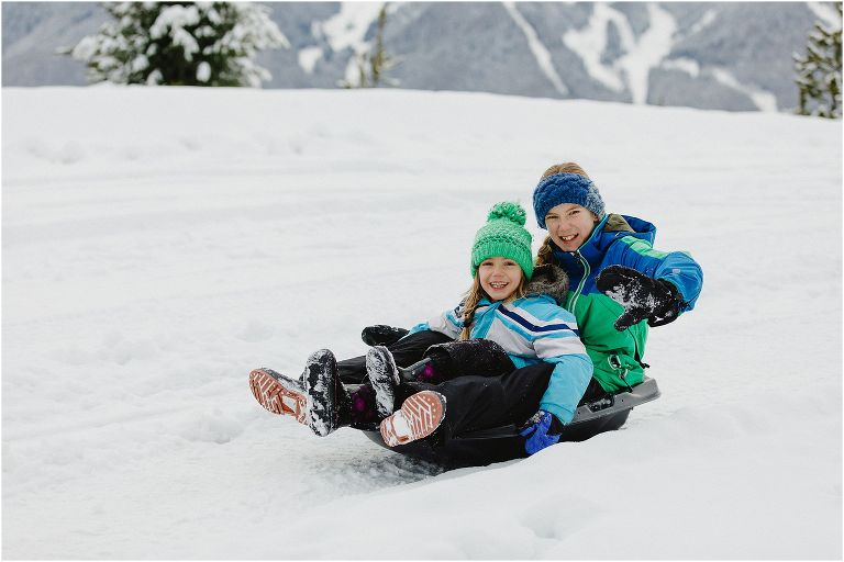 Fernie Tobogganing with kids