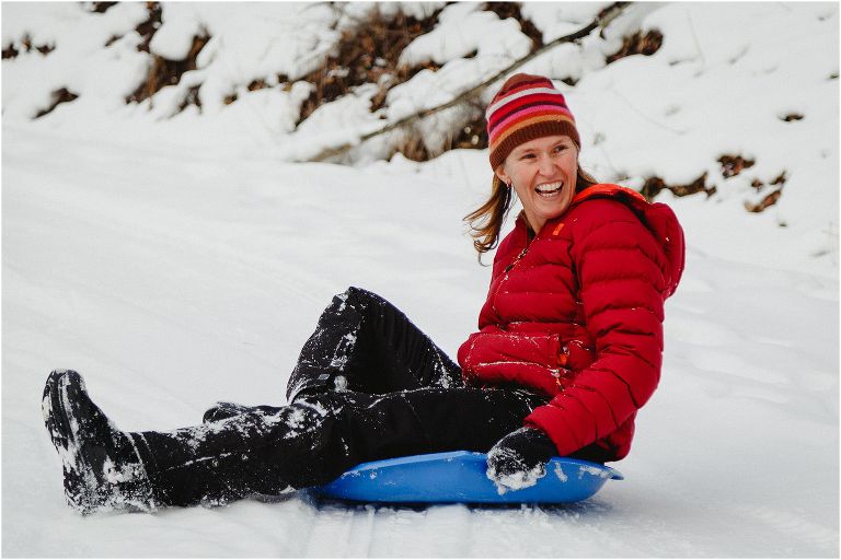 Tobogganing in Fernie