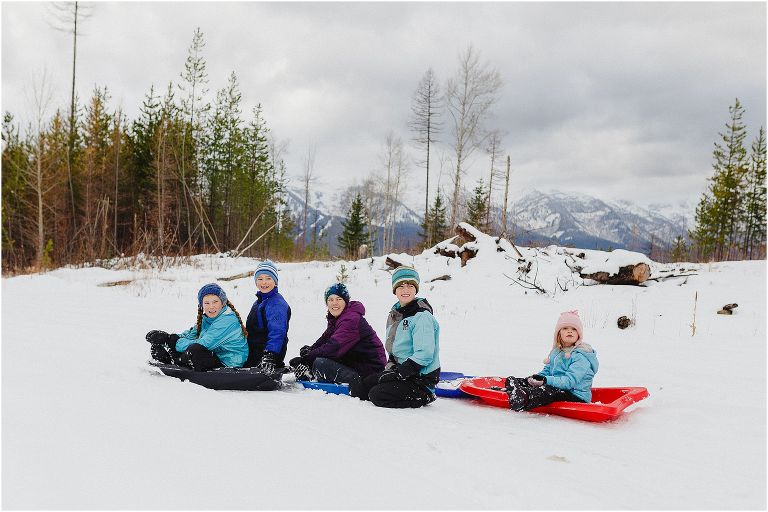 Fernie Tobogganing with kids
