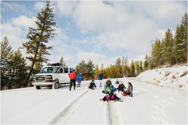 Fernie Tobogganing with kids