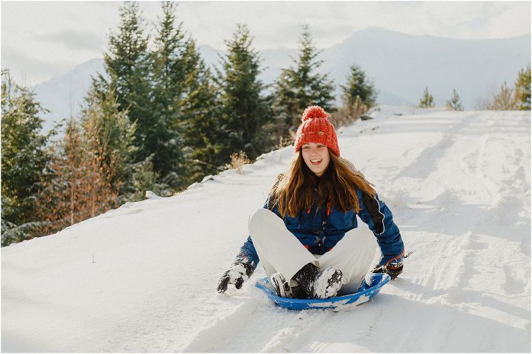 Fernie Tobogganing with kids