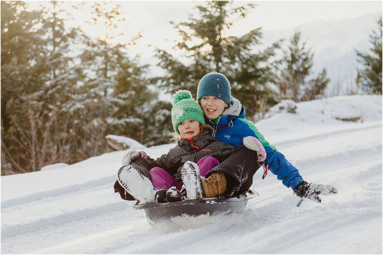 Fernie Tobogganing with kids