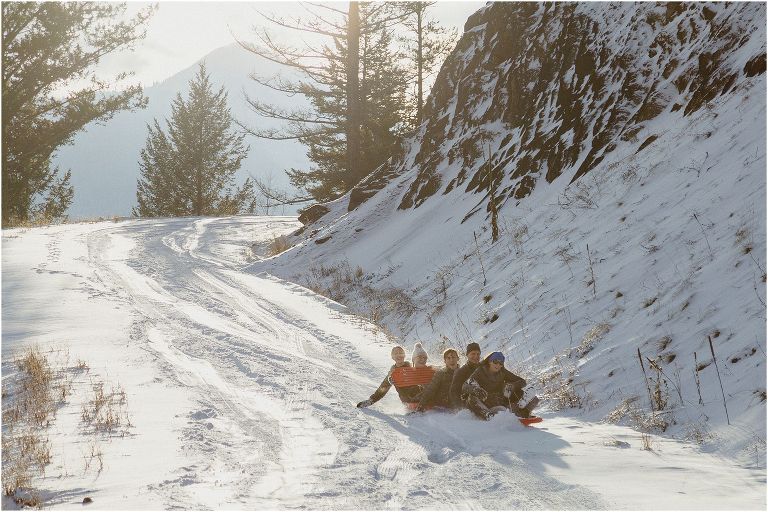 Fernie Tobogganing with kids