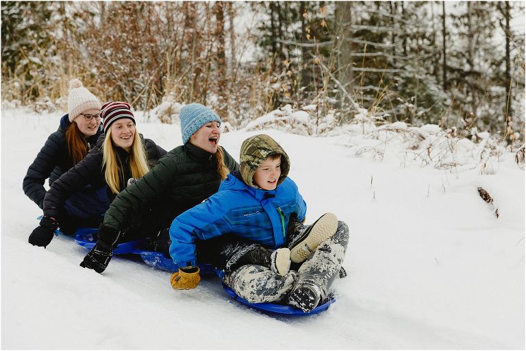 Fernie Tobogganing with kids