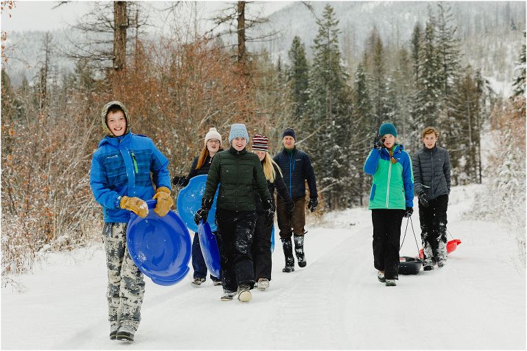 Fernie Tobogganing with kids