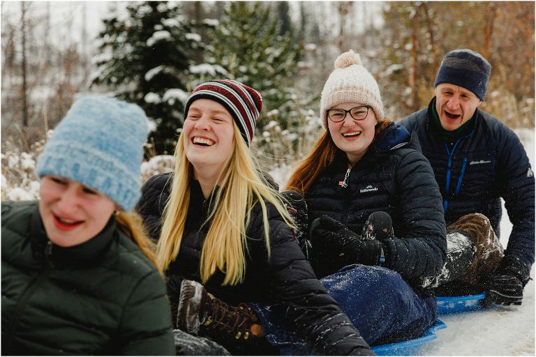 Fernie Tobogganing with kids