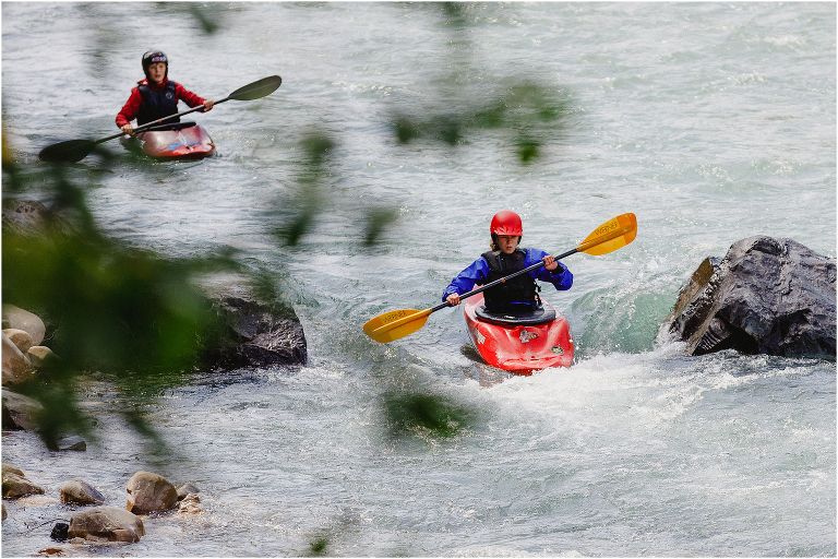 Kayaking Kananaskis river