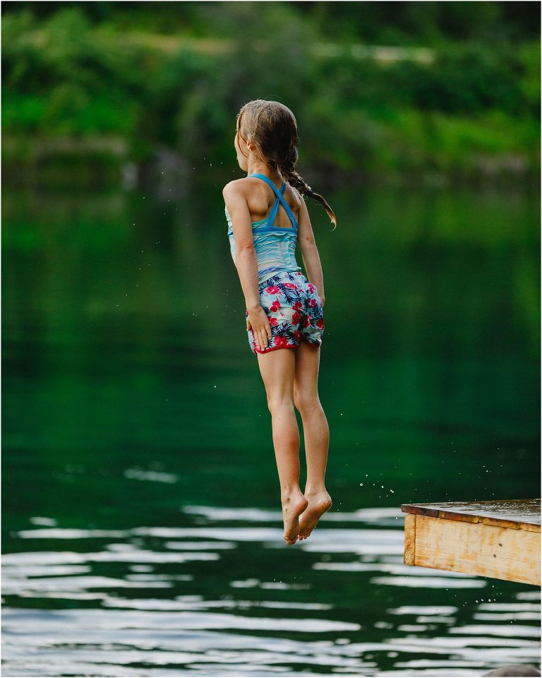 Jumping in Slocan River