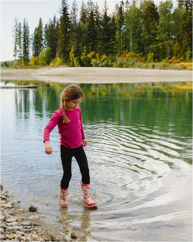 Kids playing in river