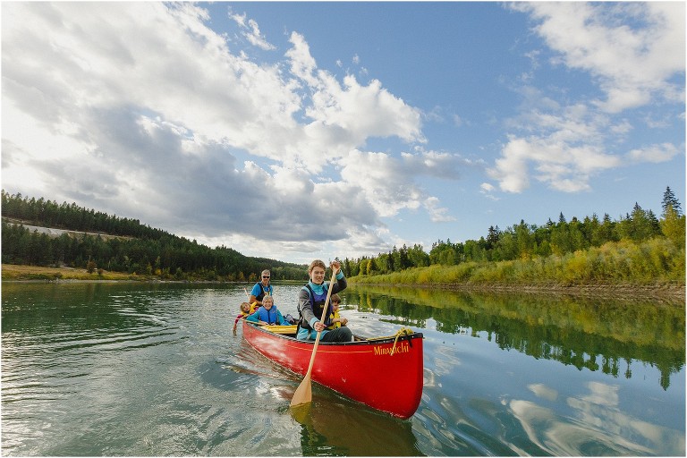 Canoeing Kootenay River