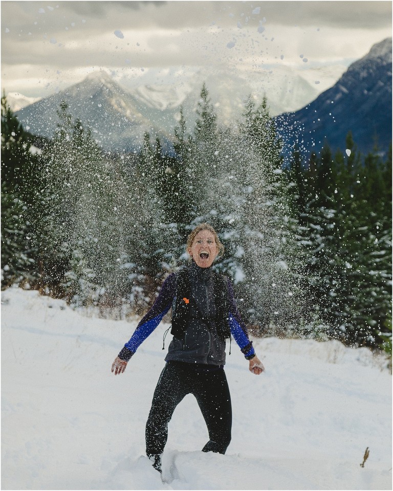 winter trail running Fernie Montane