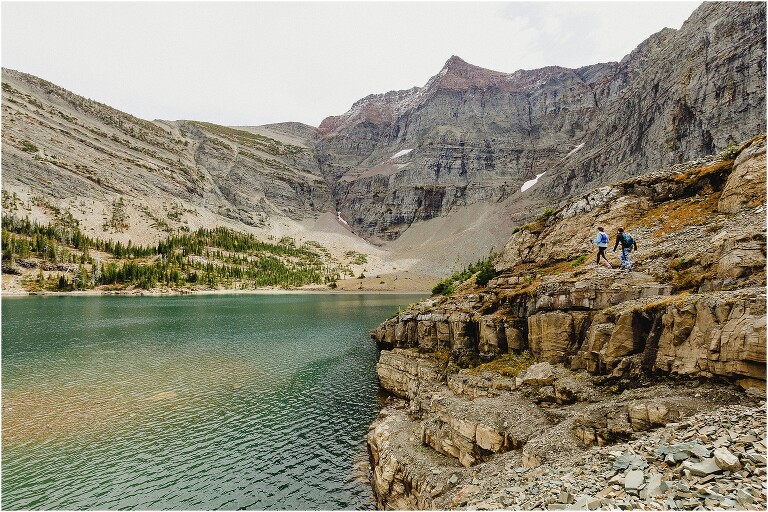 Trail running around Crypt Lake