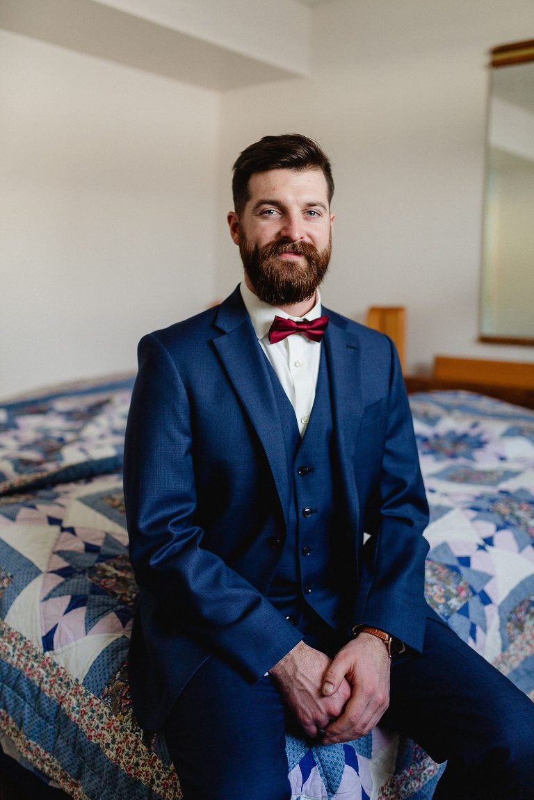 Groom portrait Fernie Wedding Photographer