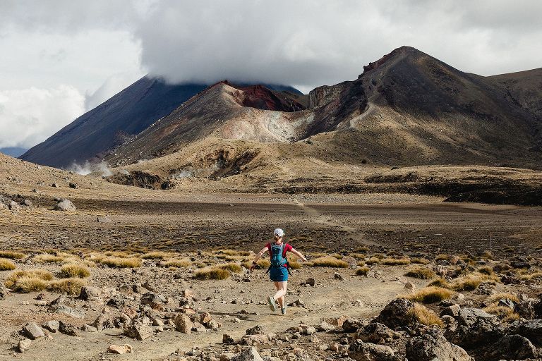 Running North Crater Tongariro National Park